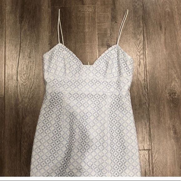 Nicholas for Intermix Geometric Lace Blue Dress - Picture 5 of 7